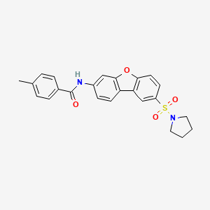 molecular formula C24H22N2O4S B4195405 4-methyl-N-[8-(1-pyrrolidinylsulfonyl)dibenzo[b,d]furan-3-yl]benzamide 