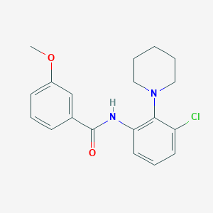 N-[3-chloro-2-(1-piperidinyl)phenyl]-3-methoxybenzamide