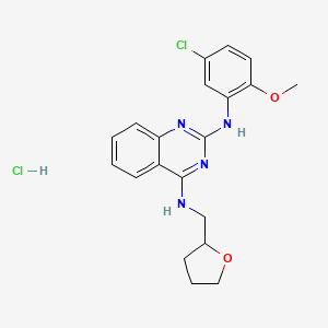 molecular formula C20H22Cl2N4O2 B4195453 N~2~-(5-chloro-2-methoxyphenyl)-N~4~-(tetrahydro-2-furanylmethyl)-2,4-quinazolinediamine hydrochloride 