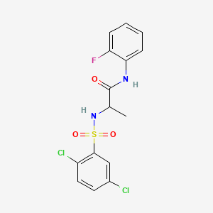 N~2~-[(2,5-dichlorophenyl)sulfonyl]-N~1~-(2-fluorophenyl)alaninamide