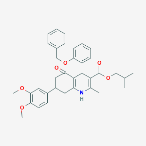 Isobutyl 4-[2-(benzyloxy)phenyl]-7-(3,4-dimethoxyphenyl)-2-methyl-5-oxo-1,4,5,6,7,8-hexahydro-3-quinolinecarboxylate