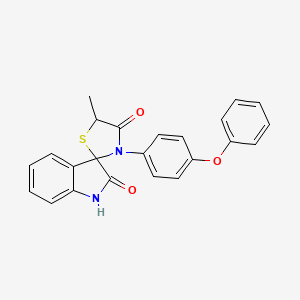 molecular formula C23H18N2O3S B4195484 5'-methyl-3'-(4-phenoxyphenyl)-4'H-spiro[indole-3,2'-[1,3]thiazolidine]-2,4'(1H)-dione 