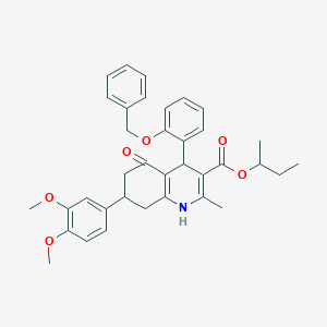 Sec-butyl 4-[2-(benzyloxy)phenyl]-7-(3,4-dimethoxyphenyl)-2-methyl-5-oxo-1,4,5,6,7,8-hexahydro-3-quinolinecarboxylate