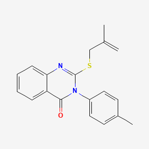 molecular formula C19H18N2OS B4195530 3-(4-methylphenyl)-2-[(2-methyl-2-propen-1-yl)thio]-4(3H)-quinazolinone 