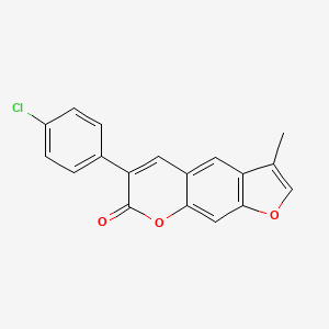 molecular formula C18H11ClO3 B4195539 6-(4-chlorophenyl)-3-methyl-7H-furo[3,2-g]chromen-7-one 