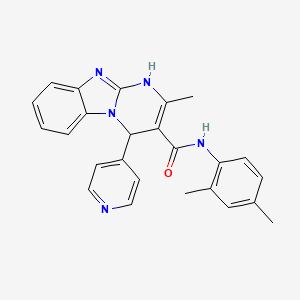 molecular formula C25H23N5O B4195563 N-(2,4-dimethylphenyl)-2-methyl-4-(4-pyridinyl)-1,4-dihydropyrimido[1,2-a]benzimidazole-3-carboxamide 