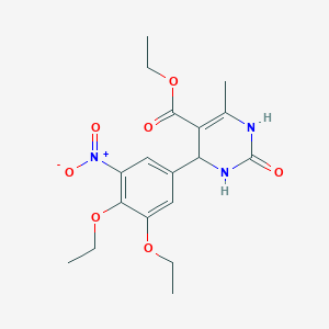 molecular formula C18H23N3O7 B4195574 ethyl 4-(3,4-diethoxy-5-nitrophenyl)-6-methyl-2-oxo-1,2,3,4-tetrahydro-5-pyrimidinecarboxylate 