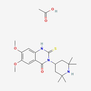 6,7-dimethoxy-3-(2,2,6,6-tetramethyl-4-piperidinyl)-2-thioxo-2,3-dihydro-4(1H)-quinazolinone acetate