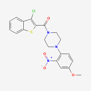 molecular formula C20H18ClN3O4S B4195587 1-[(3-chloro-1-benzothien-2-yl)carbonyl]-4-(4-methoxy-2-nitrophenyl)piperazine 