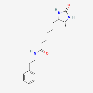 molecular formula C18H27N3O2 B4195605 6-(5-methyl-2-oxo-4-imidazolidinyl)-N-(2-phenylethyl)hexanamide 