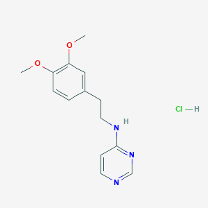 molecular formula C14H18ClN3O2 B4195618 N-[2-(3,4-dimethoxyphenyl)ethyl]-4-pyrimidinamine hydrochloride 