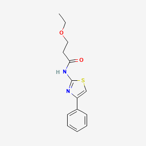 molecular formula C14H16N2O2S B4195627 3-ethoxy-N-(4-phenyl-1,3-thiazol-2-yl)propanamide 