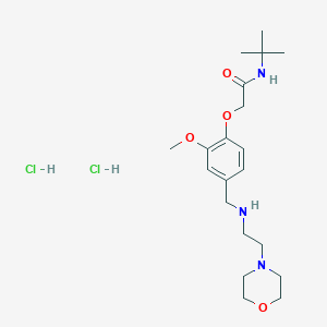 N-(tert-butyl)-2-[2-methoxy-4-({[2-(4-morpholinyl)ethyl]amino}methyl)phenoxy]acetamide dihydrochloride