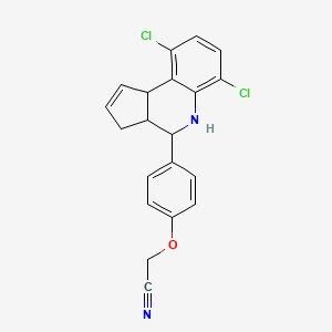 molecular formula C20H16Cl2N2O B4195654 [4-(6,9-dichloro-3a,4,5,9b-tetrahydro-3H-cyclopenta[c]quinolin-4-yl)phenoxy]acetonitrile 