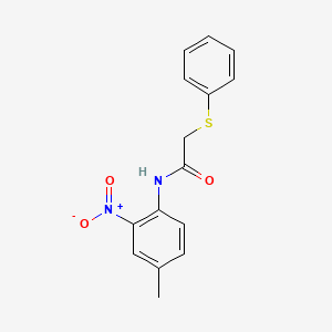 molecular formula C15H14N2O3S B4195726 N-(4-methyl-2-nitrophenyl)-2-(phenylthio)acetamide CAS No. 831211-53-1