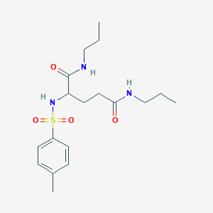 molecular formula C18H29N3O4S B4195737 N~2~-[(4-methylphenyl)sulfonyl]-N~1~,N~5~-dipropylglutamamide 