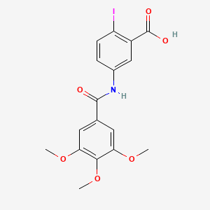 molecular formula C17H16INO6 B4195739 2-iodo-5-[(3,4,5-trimethoxybenzoyl)amino]benzoic acid 