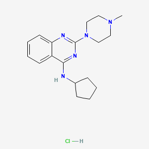 molecular formula C18H26ClN5 B4195751 N-cyclopentyl-2-(4-methyl-1-piperazinyl)-4-quinazolinamine hydrochloride 