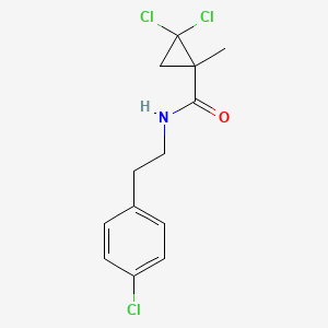 molecular formula C13H14Cl3NO B4195757 2,2-dichloro-N-[2-(4-chlorophenyl)ethyl]-1-methylcyclopropanecarboxamide 