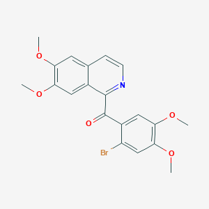 molecular formula C20H18BrNO5 B4195771 (2-bromo-4,5-dimethoxyphenyl)(6,7-dimethoxy-1-isoquinolinyl)methanone 