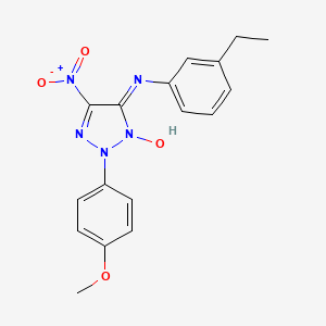 molecular formula C17H17N5O4 B4195782 N-(3-ethylphenyl)-2-(4-methoxyphenyl)-5-nitro-2H-1,2,3-triazol-4-amine 3-oxide 