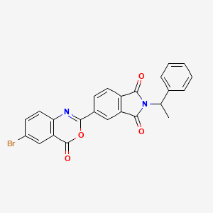molecular formula C24H15BrN2O4 B4195820 5-(6-bromo-4-oxo-4H-3,1-benzoxazin-2-yl)-2-(1-phenylethyl)-1H-isoindole-1,3(2H)-dione 