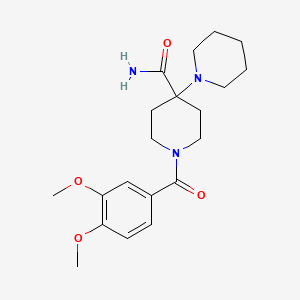 1'-(3,4-dimethoxybenzoyl)-1,4'-bipiperidine-4'-carboxamide