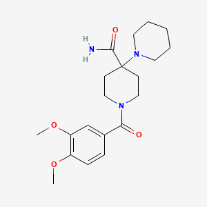 molecular formula C20H29N3O4 B4195848 1'-(3,4-dimethoxybenzoyl)-1,4'-bipiperidine-4'-carboxamide 