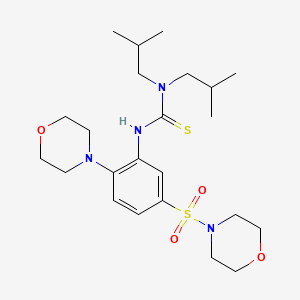 N,N-DIISOBUTYL-N'-[2-MORPHOLINO-5-(MORPHOLINOSULFONYL)PHENYL]THIOUREA