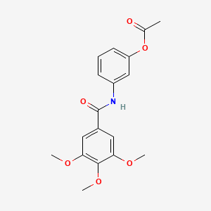 molecular formula C18H19NO6 B4195880 3-[(3,4,5-trimethoxybenzoyl)amino]phenyl acetate 