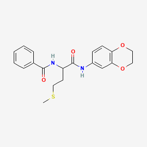 N-[1-(2,3-dihydro-1,4-benzodioxin-6-ylamino)-4-(methylsulfanyl)-1-oxobutan-2-yl]benzamide