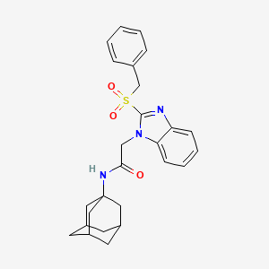 molecular formula C26H29N3O3S B4195889 N-1-adamantyl-2-[2-(benzylsulfonyl)-1H-benzimidazol-1-yl]acetamide 