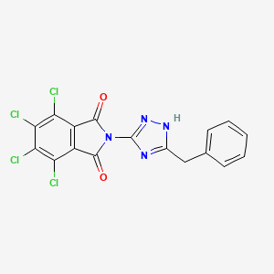molecular formula C17H8Cl4N4O2 B4195916 2-(3-benzyl-1H-1,2,4-triazol-5-yl)-4,5,6,7-tetrachloro-1H-isoindole-1,3(2H)-dione 