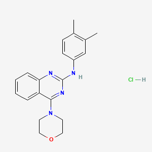 N-(3,4-dimethylphenyl)-4-(4-morpholinyl)-2-quinazolinamine hydrochloride
