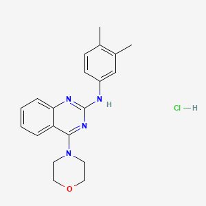 N-(3,4-dimethylphenyl)-4-morpholin-4-ylquinazolin-2-amine;hydrochloride