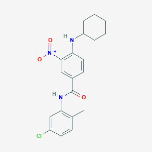 molecular formula C20H22ClN3O3 B4195966 N-(5-chloro-2-methylphenyl)-4-(cyclohexylamino)-3-nitrobenzamide 