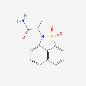 molecular formula C13H12N2O3S B4195970 2-(1,1-dioxido-2H-naphtho[1,8-cd]isothiazol-2-yl)propanamide 