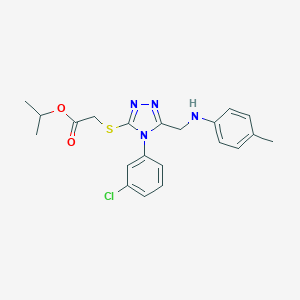 isopropyl {[4-(3-chlorophenyl)-5-(4-toluidinomethyl)-4H-1,2,4-triazol-3-yl]sulfanyl}acetate