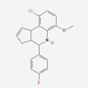 molecular formula C19H17ClFNO B4196016 9-chloro-4-(4-fluorophenyl)-6-methoxy-3a,4,5,9b-tetrahydro-3H-cyclopenta[c]quinoline 