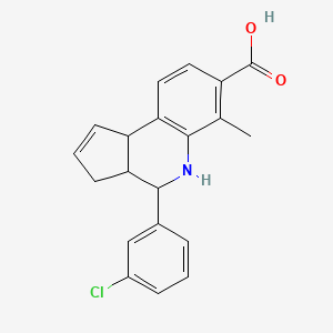 molecular formula C20H18ClNO2 B4196017 4-(3-chlorophenyl)-6-methyl-3a,4,5,9b-tetrahydro-3H-cyclopenta[c]quinoline-7-carboxylic acid 