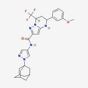N-[1-(1-adamantyl)-1H-pyrazol-4-yl]-5-(3-methoxyphenyl)-7-(trifluoromethyl)-4,5,6,7-tetrahydropyrazolo[1,5-a]pyrimidine-2-carboxamide