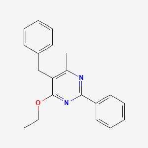 molecular formula C20H20N2O B4196072 5-benzyl-4-ethoxy-6-methyl-2-phenylpyrimidine 