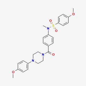 molecular formula C26H29N3O5S B4196096 4-methoxy-N-(4-{[4-(4-methoxyphenyl)-1-piperazinyl]carbonyl}phenyl)-N-methylbenzenesulfonamide 