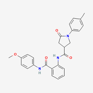 N-(2-{[(4-methoxyphenyl)amino]carbonyl}phenyl)-1-(4-methylphenyl)-5-oxo-3-pyrrolidinecarboxamide