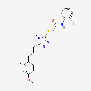 N-(2-fluorophenyl)-2-({5-[3-(4-methoxy-2-methylphenyl)propyl]-4-methyl-4H-1,2,4-triazol-3-yl}thio)acetamide