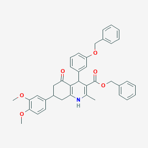 Benzyl 4-[3-(benzyloxy)phenyl]-7-(3,4-dimethoxyphenyl)-2-methyl-5-oxo-1,4,5,6,7,8-hexahydro-3-quinolinecarboxylate