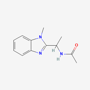 molecular formula C12H15N3O B4196184 N-[1-(1-methyl-1H-benzimidazol-2-yl)ethyl]acetamide 