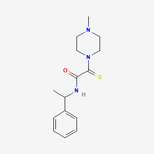 molecular formula C15H21N3OS B4196236 2-(4-methyl-1-piperazinyl)-N-(1-phenylethyl)-2-thioxoacetamide 