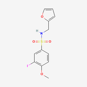 N-(2-furylmethyl)-3-iodo-4-methoxybenzenesulfonamide