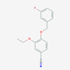 3-ethoxy-4-[(3-fluorobenzyl)oxy]benzonitrile